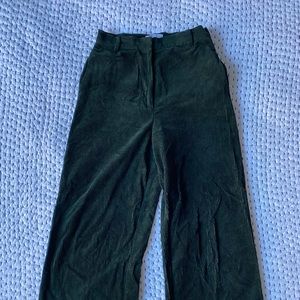 & Other Stories cropped wide leg corduroy pants